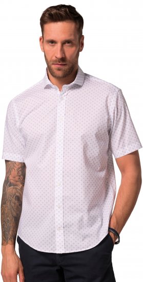 JP1880 Business Modern Fit Short Sleeve Shirt TALL Off-White - TALL kauluspaidat - 