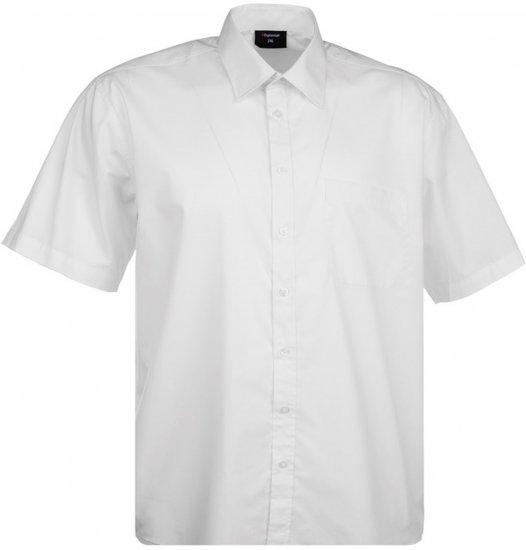 Espionage SH149 Short Sleeve Shirt White - Kauluspaidat - Miesten isot kauluspaidat 2XL – 8XL
