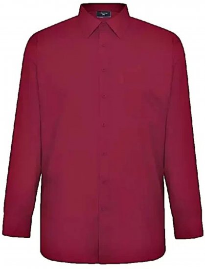 Espionage SH151 Long Sleeve Plain Collar Shirt Wine - Pitkähihaiset paidat - 