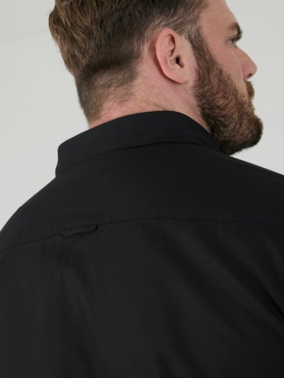 D555 James Lyhythihainen Oxford-Paita TALL Musta - TALL kauluspaidat - 