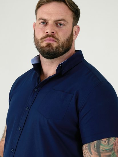 D555 James Lyhythihainen Oxford-Paita TALL Laivastonsininen - TALL kauluspaidat - 