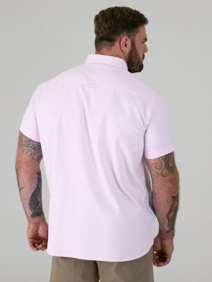 D555 James Lyhythihainen Oxford-Paita TALL Vaaleanpunainen - TALL kauluspaidat - 