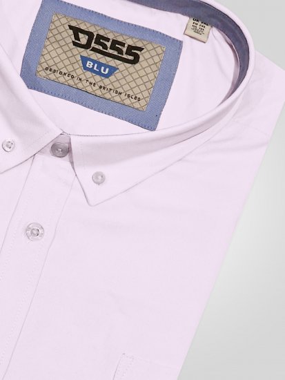 D555 James Lyhythihainen Oxford-Paita TALL Vaaleanpunainen - TALL kauluspaidat - 