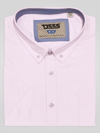 D555 James Lyhythihainen Oxford-Paita TALL Vaaleanpunainen - TALL kauluspaidat - 