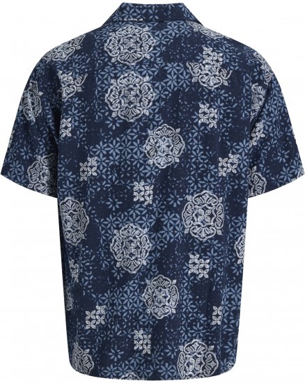 Jack & Jones Alfredo Shirt Short Sleeve Blue - Lyhythihaiset kauluspaidat - Lyhythihaiset Kauluspaidat Isot Koot