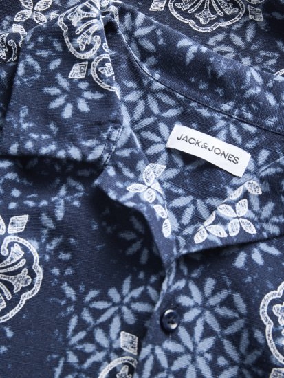 Jack & Jones Alfredo Shirt Short Sleeve Blue - Lyhythihaiset kauluspaidat - Lyhythihaiset Kauluspaidat Isot Koot