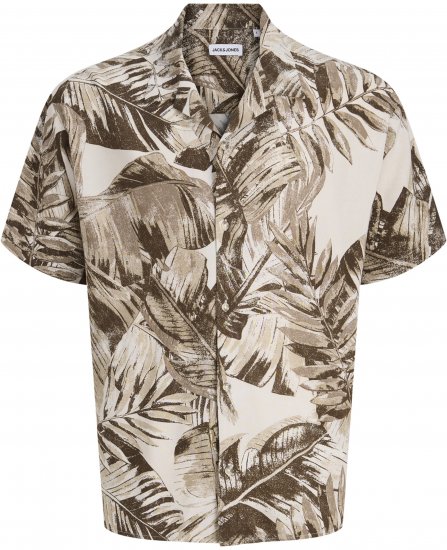 Jack & Jones Jeff Resort Short Sleeve Shirt Brown - Kauluspaidat - Miesten isot kauluspaidat 2XL – 8XL
