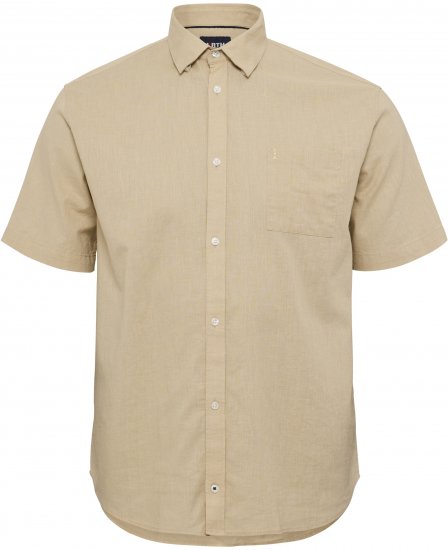 North Latitude 51106 Short Sleeve Shirt Sand - Lyhythihaiset kauluspaidat - Lyhythihaiset Kauluspaidat Isot Koot