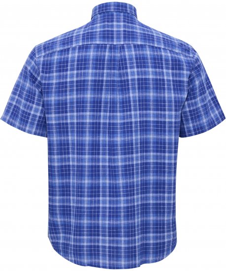 North Latitude 51145 Checked Short Sleeve Shirt Cobolt Blue - Lyhythihaiset kauluspaidat - Lyhythihaiset Kauluspaidat Isot Koot