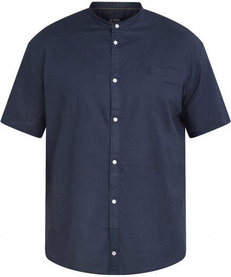 North Latitude 61109 Pystykauluksinen Lyhythihainen Paita Laivastonsininen - Kauluspaidat - Miesten isot kauluspaidat 2XL – 8XL