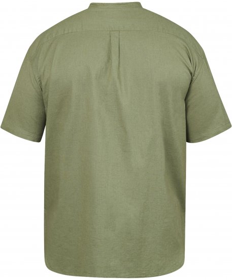 North Latitude 61109 Pystykauluksinen Lyhythihainen Paita Oliivinvihreä - Kauluspaidat - Miesten isot kauluspaidat 2XL – 8XL