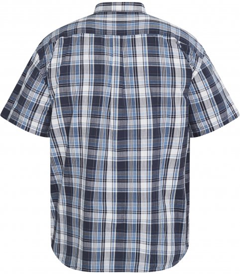 North Latitude 61115 Ruudullinen Paita Extra-Pitkä Malli Laivastonsininen - Kauluspaidat - Miesten isot kauluspaidat 2XL – 8XL