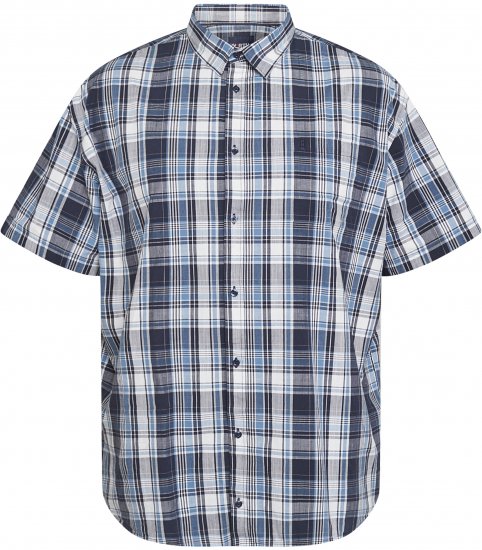 North Latitude 61115 Ruudullinen Paita Extra-Pitkä Malli Laivastonsininen - Kauluspaidat - Miesten isot kauluspaidat 2XL – 8XL
