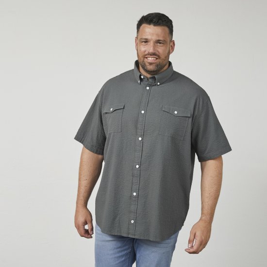 North Latitude 61306 Lyhythihainen Päällyspaita Tummanvihreä - Kauluspaidat - Miesten isot kauluspaidat 2XL – 8XL