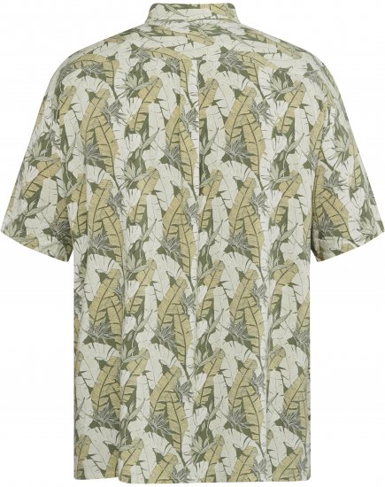 North Latitude 61310 All-Over Painettu Viskoosipaita Oliivinvihreä - Kauluspaidat - Miesten isot kauluspaidat 2XL – 8XL