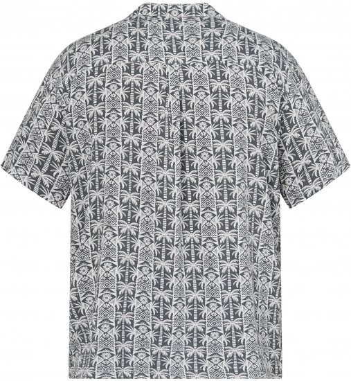 North Latitude 61313 Viskoosipaita Kuubalaisella Kauluksella Harmaa - Kauluspaidat - Miesten isot kauluspaidat 2XL – 8XL