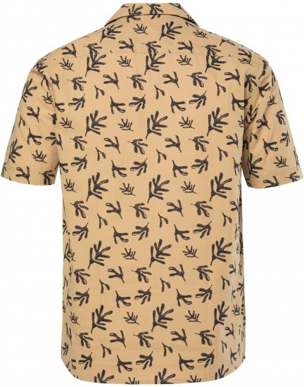 JP1880 Boxy Cuba Short Sleeve Shirt Camel - Kauluspaidat - Miesten isot kauluspaidat 2XL – 8XL