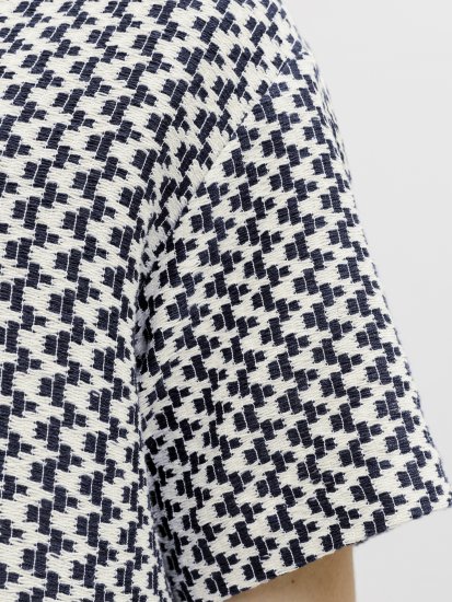 Jack & Jones Montauk Crochet Short Sleeve Shirt Navy - Kauluspaidat - Miesten isot kauluspaidat 2XL – 8XL