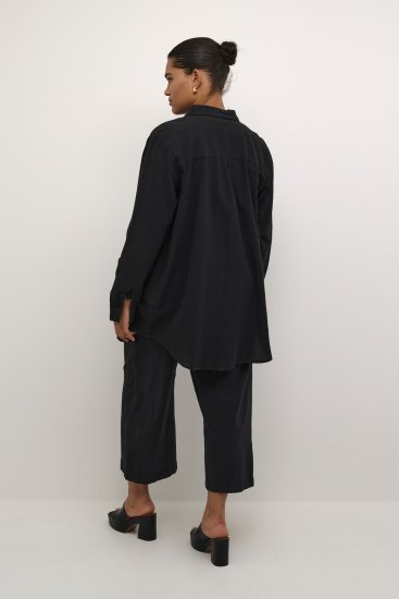 Kaffe Curve Nana Paitatunika Syvänmusta - Naisten puserot ja tunikat isot koot - 