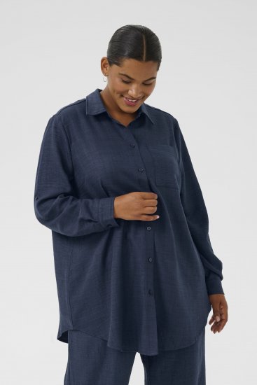 Kaffe Curve Ellie Shirt Tunic Moon Indigo Blue - Tunikat - 