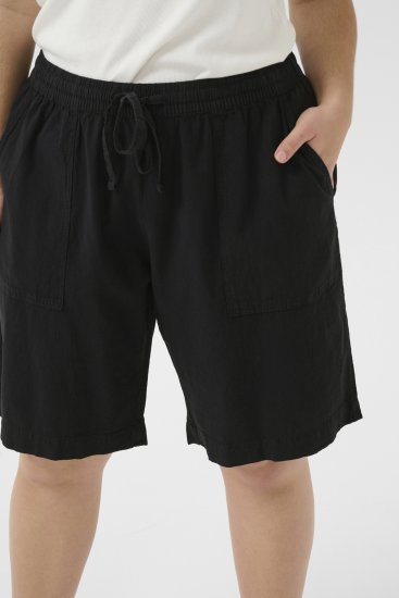 Kaffe Curve Nana Liah Shortsit Musta - Farkut & Housut Isoissa Koissa – Plus Size - 
