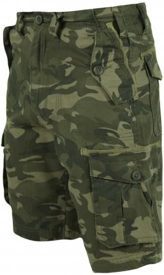 D555 Camaro Camo Printed Cargo Shorts Khaki - Shortsit - Shortsit, isot koot – W40-W60