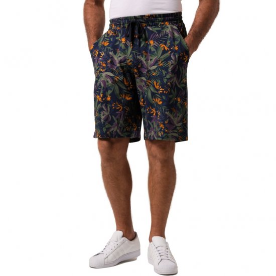 JP1880 Bermuda Shorts Floral All-over Print Navy - Shortsit - Shortsit, isot koot – W40-W60