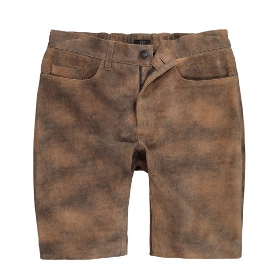 JP1880 Shorts Leather Traditional Cowhide Brown - Shortsit - Shortsit, isot koot – W40-W60