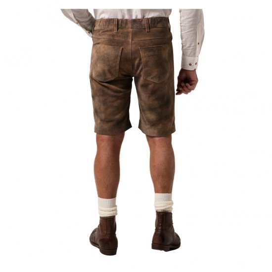 JP1880 Shorts Leather Traditional Cowhide Brown - Shortsit - Shortsit, isot koot – W40-W60
