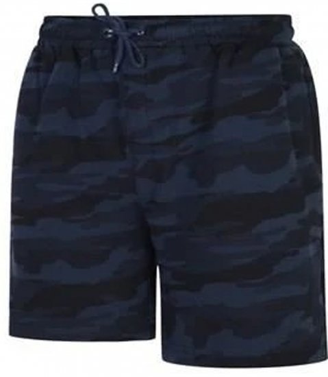 Espionage LW134 Camoflaged Shorts Navy - Collegehousut ja collegeshortsit - Miesten Isot collegehousut ja collegeshortsit