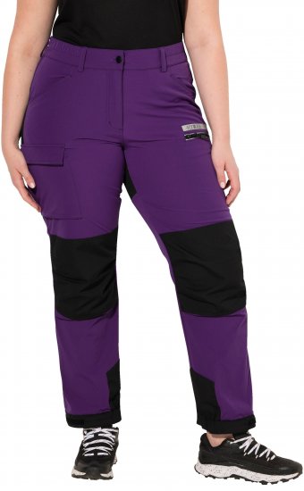 Ulla Popken HYPRAR Multifunctional Durable Inset Trekking Pants Plum - Naisten farkut ja housut isot koot - 