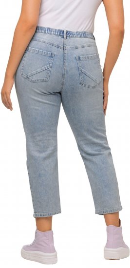 Ulla Popken Stonewashed Distressed Boyfriend Jeans Light Blue - Naisten farkut ja housut isot koot - 