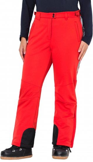 Ulla Popken Softshell Trousers Waterproof Zip Pockets Snow Gaiters Salsa - Naisten farkut ja housut isot koot - 