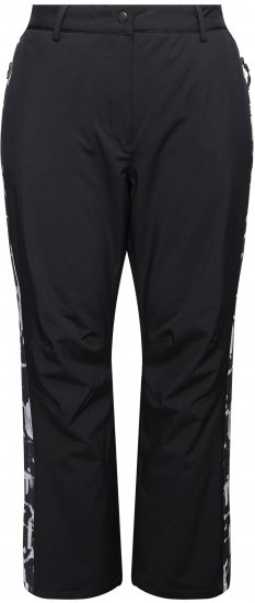 Ulla Popken Hyprar Functional Trousers Waterproof Velcro Closure Snow Gaiter Black - Naisten farkut ja housut isot koot - 