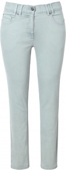 Ulla Popken Slim Leg Light Wash Jeans Light Moss Light Moss Green - Naisten farkut ja housut isot koot - 