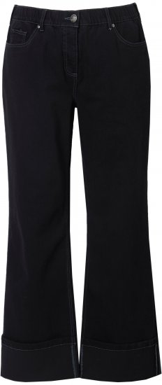 Ulla Popken Flared Leg Jeans Black - Naisten farkut ja housut isot koot - 