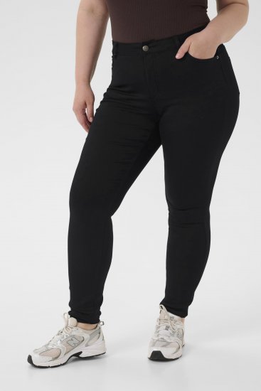 Kaffe Curve Lena Slim Jeans Black Deep - Farkut - 