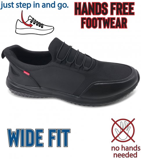 D555 Doncaster Kingsize Hands Free with Faux Laces Black - Tennarit - 