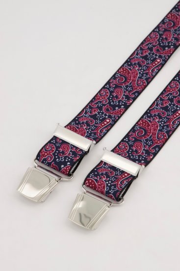 JP1880 Suspenders with Adjustable Length Burgundy Red - Asusteet - 