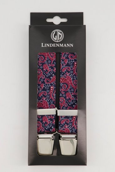JP1880 Suspenders with Adjustable Length Burgundy Red - Asusteet - 