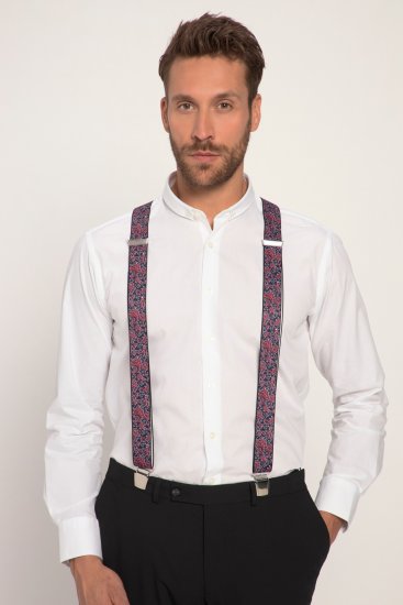 JP1880 Suspenders with Adjustable Length Burgundy Red - Asusteet - 