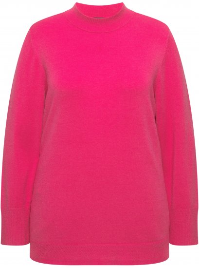Ulla Popken Long Sleeves Mock Turtleneck Sweater Red Pink - Naisten hupparit ja collegepaidat isot koot - 