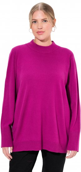 Ulla Popken Long Sleeves Mock Turtleneck Sweater Berry - Hupparit ja collegepaidat - 
