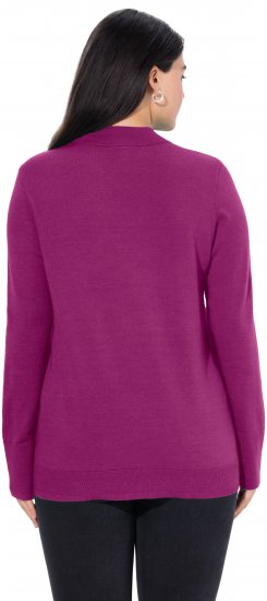 Ulla Popken Long Sleeves Mock Turtleneck Sweater Berry - Hupparit ja collegepaidat - 