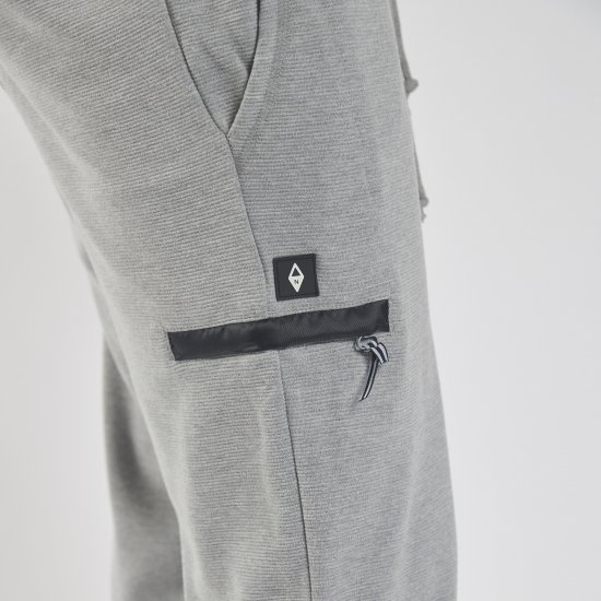 North Latitude Ottoman Sweatpants Mid Grey - Collegehousut ja collegeshortsit - Miesten Isot collegehousut ja collegeshortsit