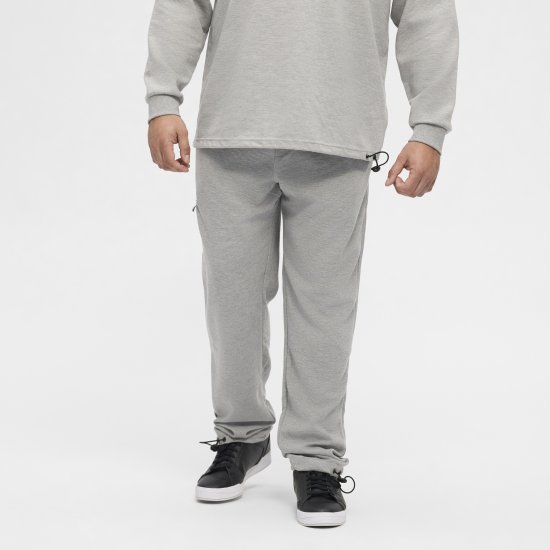 North Latitude Ottoman Sweatpants Mid Grey - Collegehousut ja collegeshortsit - Miesten Isot collegehousut ja collegeshortsit