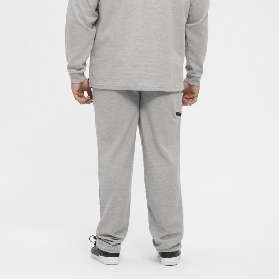 North Latitude Ottoman Sweatpants Mid Grey - Collegehousut ja collegeshortsit - Miesten Isot collegehousut ja collegeshortsit