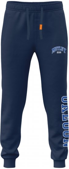 Motley Denim Munich Sweatpants Navy - Collegehousut ja Collegeshortsit - Miesten Isot collegehousut ja collegeshortsit