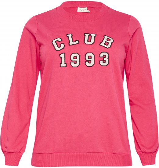 Kaffe Curve Violi Sweatshirt Raspberry Pink - Collegepaidat - 