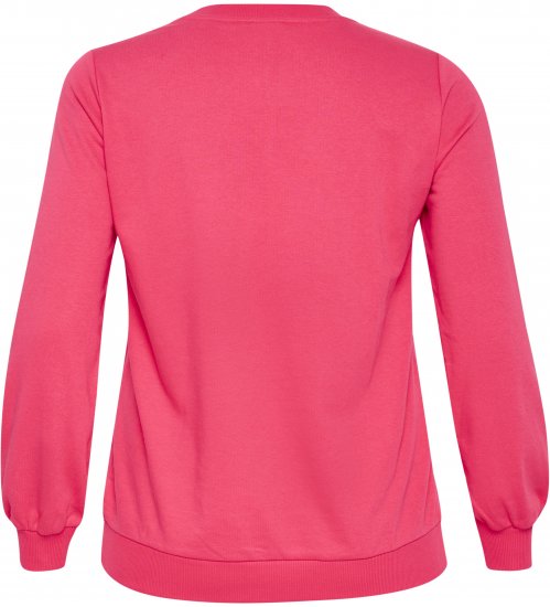 Kaffe Curve Violi Sweatshirt Raspberry Pink - Collegepaidat - 